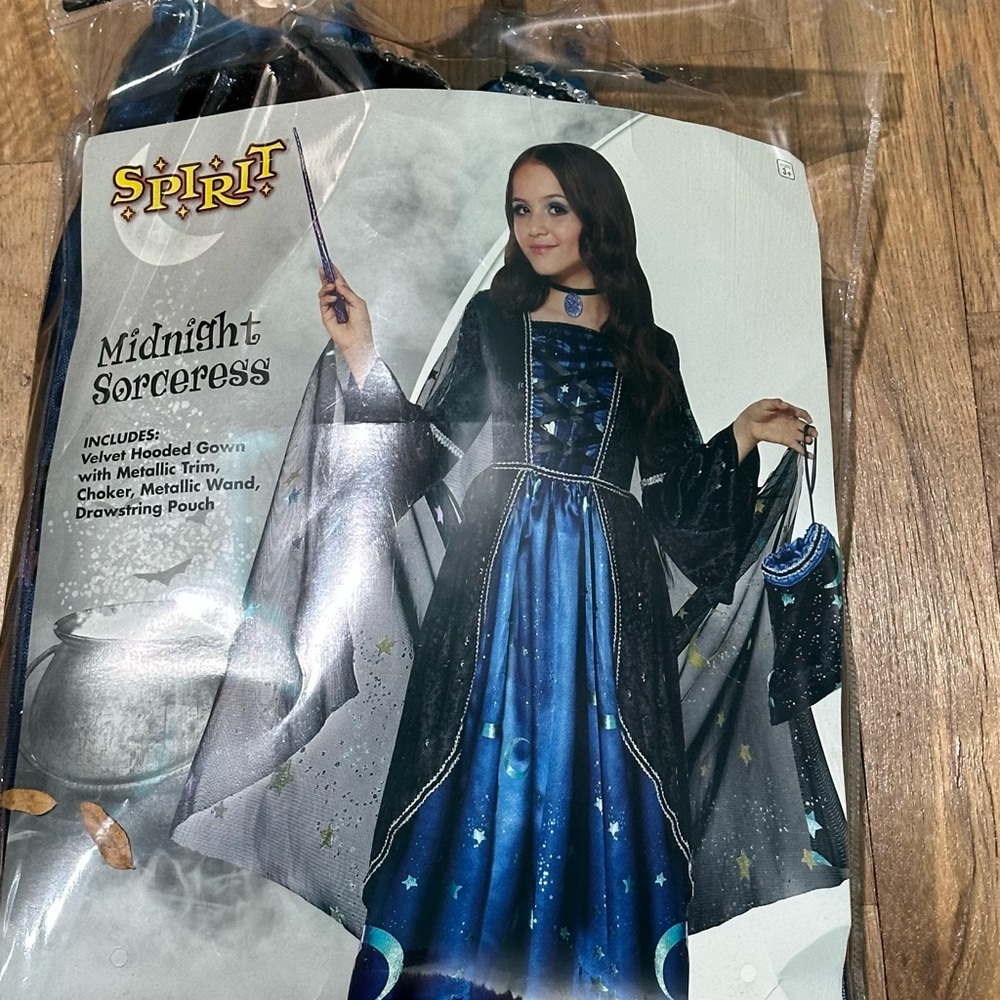 Spirit Midnight Sorceress Kids Costume - Blue and Black Velvet